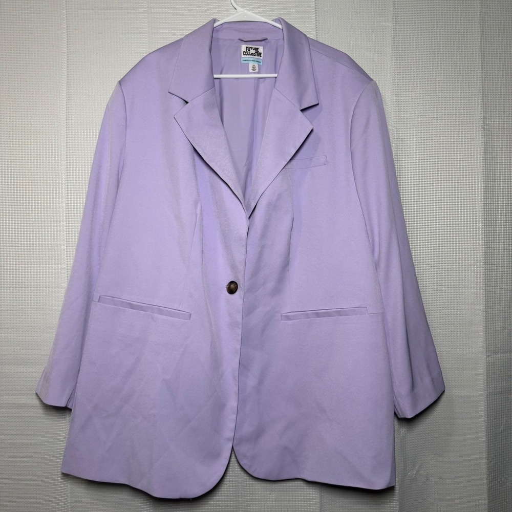 Future Collective Blazer 3X Lavender Gabriella Karefa-Johnson Single Button